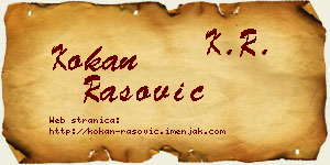 Kokan Rašović vizit kartica